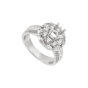 Vỏ Nhẫn Kim cương Vàng Trắng 18K PNJ 00DDW000551