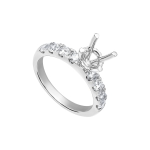 Vỏ Nhẫn Kim cương Vàng Trắng 18K PNJ 00DDW007578