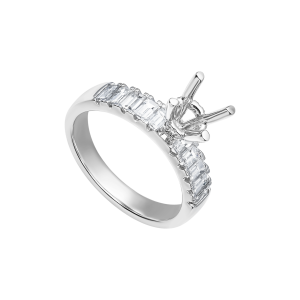 Vỏ Nhẫn Kim cương Vàng Trắng 18K PNJ 00DDW007579