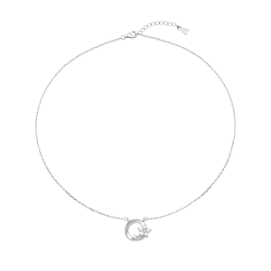 Dây cổ Bạc đính đá PNJSilver Minnie alone XMXMW060221
