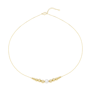 Dây cổ Vàng 18K Đính ngọc trai Akoya PNJ PA00Y060018