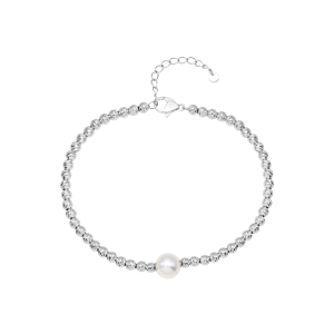 Lắc tay Vàng trắng 10K Đính ngọc trai Akoya PNJ PA00W060002