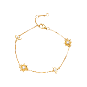 Lắc tay Vàng 10K Đính đá ECZ PNJ Sunnyva XMXMY001535