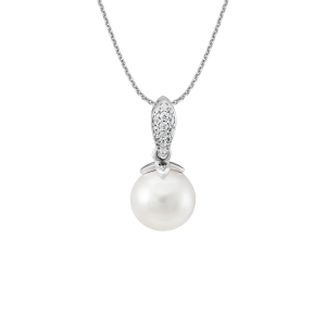 Mặt dây chuyền Vàng trắng 14K đính ngọc trai Akoya PNJ PAXMW000072
