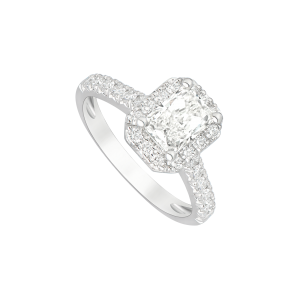 Nhẫn Kim cương Vàng Trắng 14K PNJ Timeless Diamond DDDDW014719