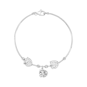 Vòng tay Vàng Trắng Ý 18K Đính đá ECZ PNJ XM00W000427