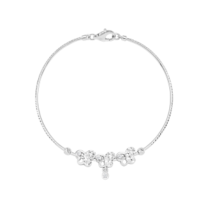 Vòng tay Vàng Trắng Ý 18K Đính đá ECZ PNJ XMXMW001408