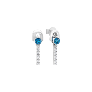 Bông tai Vàng 10K Đính đá Topaz PNJ Magnétique TPXMW000296