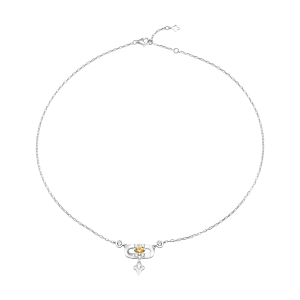 Dây cổ Vàng 10K Đính đá Citrine PNJ Magnétique CTXMW000004