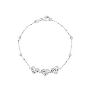 Lắc tay Vàng Trắng Ý 18K Đính đá ECZ PNJ XM00W000483