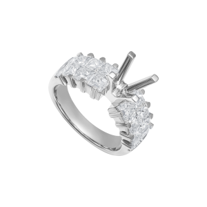 Vỏ Nhẫn Kim cương Vàng Trắng 18K PNJ 00DDW007577