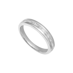 Nhẫn nam Kim cương Vàng Trắng 14K PNJ DD00W006154