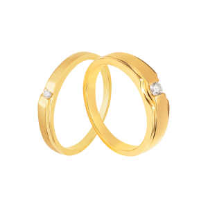 Cặp nhẫn cưới Kim cương Vàng 18K PNJ Chung Đôi 00548-00565