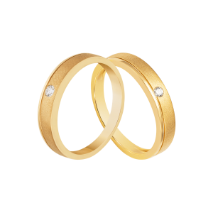 Cặp nhẫn cưới Kim cương Vàng 18K PNJ Chung Đôi 00611-00604