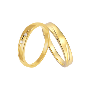 Cặp nhẫn cưới Kim cương Vàng 18K PNJ Vàng Son 00619-00300