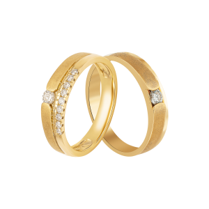 Cặp nhẫn cưới Kim cương Vàng 18K PNJ Vàng Son 00165-00918