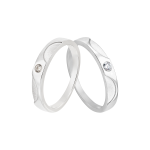 Cặp Nhẫn bạc đính đá PNJSilver 00072-00073