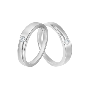 Cặp Nhẫn bạc đính đá PNJSilver 00087-00088