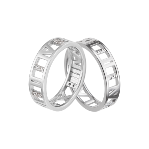 Cặp nhẫn bạc đính đá PNJSilver Fantasia 00176-00098