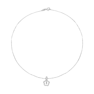 Dây cổ Vàng Trắng Ý 18K Đính đá ECZ PNJ XM00W000251