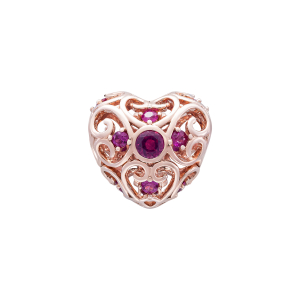 Hạt Charm Vàng 10K Đính đá Ruby PNJ RBRBX000005