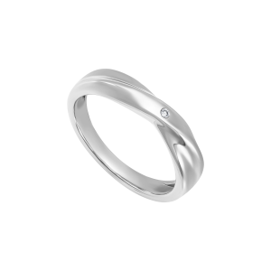 Nhẫn nam Kim cương Vàng Trắng 14K PNJ DD00W006156