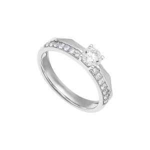 Nhẫn nam Vàng Trắng 10K Đính đá ECZ PNJ XMXMW006383