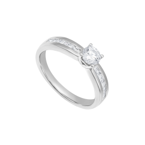 Nhẫn Vàng Trắng 10K Đính đá ECZ PNJ XMXMW006386