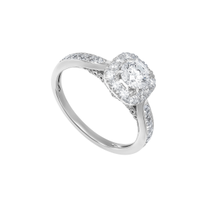 Nhẫn Vàng Trắng 10K Đính đá ECZ PNJ XMXMW062044