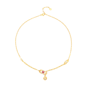 Dây cổ Vàng 10K Đính đá Ruby PNJ Magnétique RBXMY000061