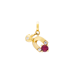 Hạt Charm Vàng 10K Đính đá Ruby PNJ Magnétique RBXMY000005