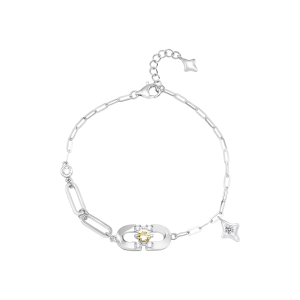 Lắc tay Vàng 10K Đính đá Sapphire PNJ Magnétique SPXMW000107