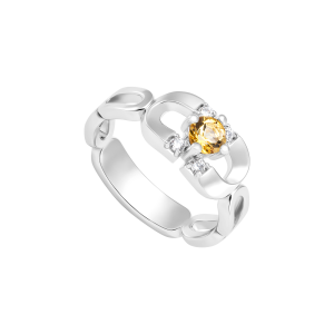 Nhẫn Vàng 10K Đính đá Citrine PNJ Magnétique CTXMW000108