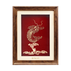 Tranh Cá chép hóa rồng 35x45 PNJArt Lời Vàng Ý Ngọc 0000Y000010