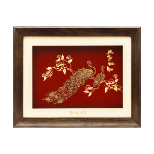 Tranh Chim Công 35x45 PNJArt Lời Vàng Ý Ngọc 0000Y000016