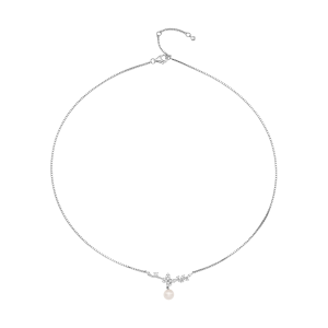 Dây cổ Vàng 10K Đính Ngọc trai Freshwater PNJ PFXMW000086