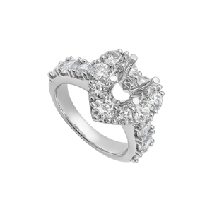 Vỏ Nhẫn Kim cương Vàng Trắng 18K PNJ 00DDW007575