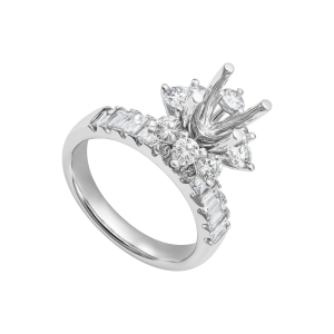 Vỏ Nhẫn Kim cương Vàng Trắng 18K PNJ 00DDW007592