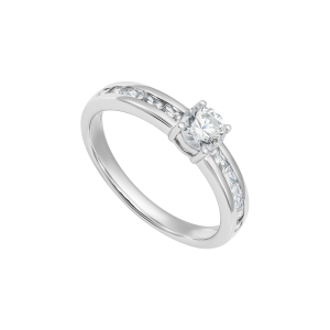 Nhẫn nam Vàng Trắng 10K Đính đá ECZ PNJ XMXMW006385