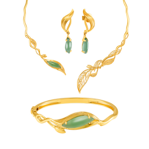 Bộ trang sức Vàng 18K PNJ Lá Ngọc Cành Vàng 00020-00005