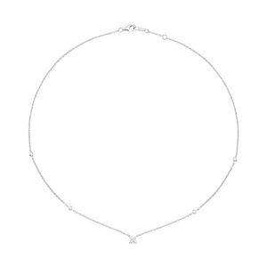 Dây cổ Kim cương Vàng Trắng 14K PNJ DDDDW060220