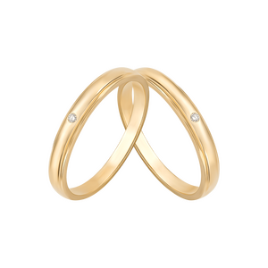 Cặp nhẫn cưới Vàng 18K PNJ Chung Đôi 00681-01032