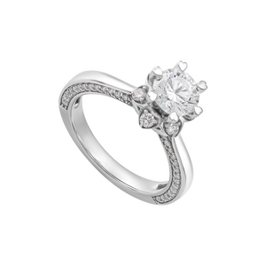 Nhẫn Kim cương Vàng Trắng 14K PNJ DDDDW013632