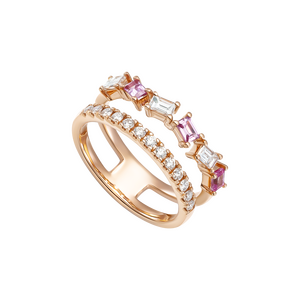 Nhẫn Vàng 18K Đính đá Sapphire PNJ Peter Pan SPDDX060009