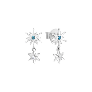 Bông tai Kim cương Vàng Trắng 14K PNJ Cinderella DDDDW004494