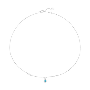 Dây cổ Kim cương Vàng Trắng 14K PNJ Cinderella DDMXW000002