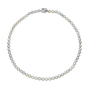 Dây cổ Vàng Trắng 14K Đính ngọc trai Akoya PNJ PA00W060004