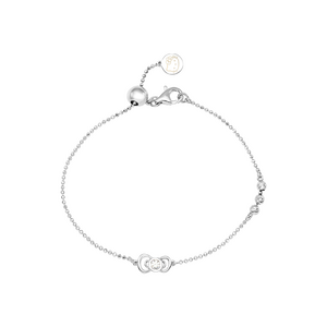 Lắc tay Vàng Trắng 10K Đính đá ECZ PNJ ❤️ HELLO KITTY XM00W000495