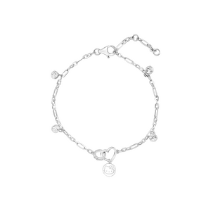 Lắc tay Vàng Trắng 10K Đính đá ECZ PNJ ❤️ HELLO KITTY XM00W000496