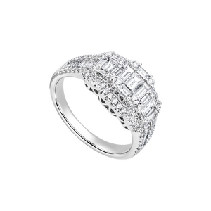 Nhẫn Kim cương Vàng Trắng 18K PNJ DDDDW060726